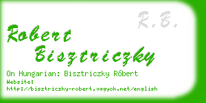 robert bisztriczky business card
